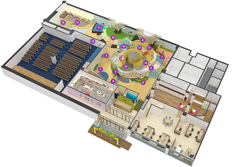 본원(노은점) 놀이체험실 안내도