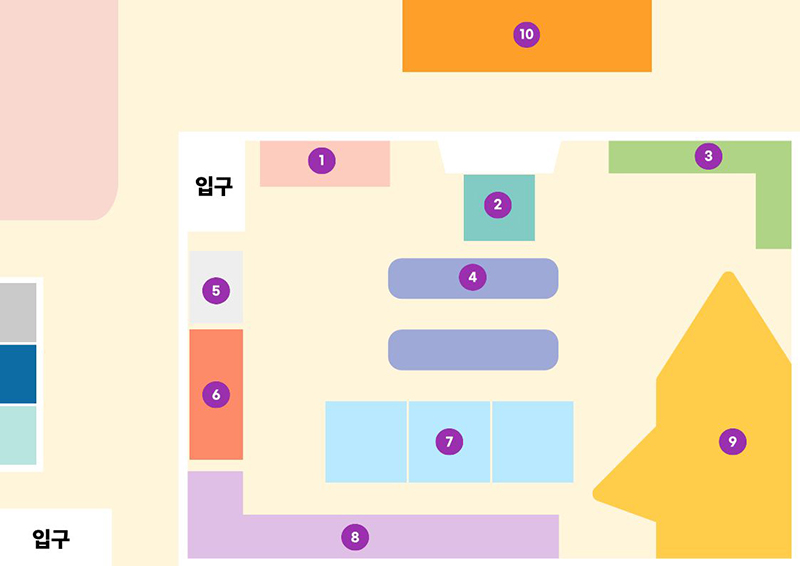 둔산점 놀이체험실 안내도