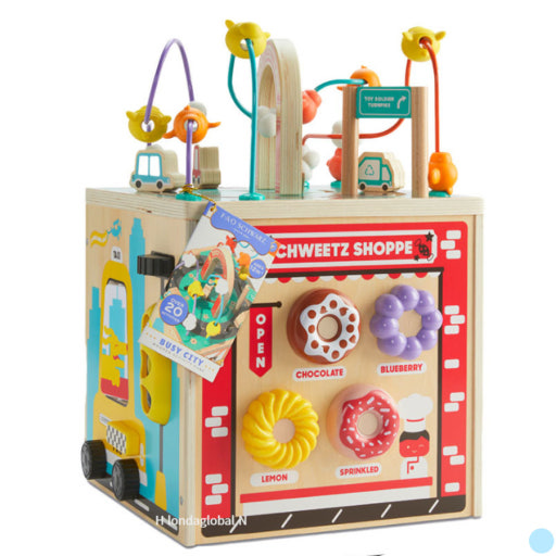 (대형) 우드 빌리지 액티비티 에듀큐브